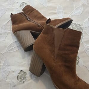 Express Tan Ankle Booties